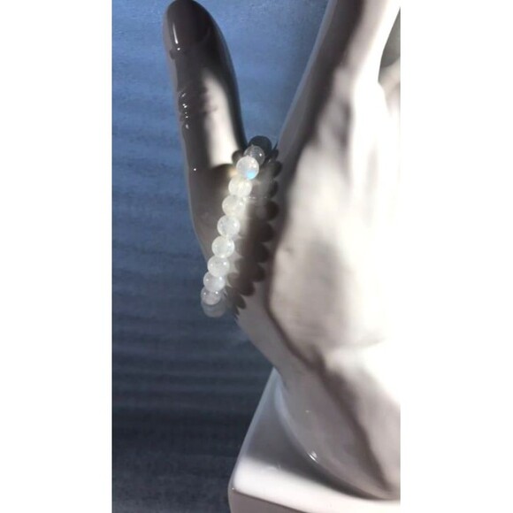 Moonstone Beaded Stretch Bracelet - Picture 2 of 3